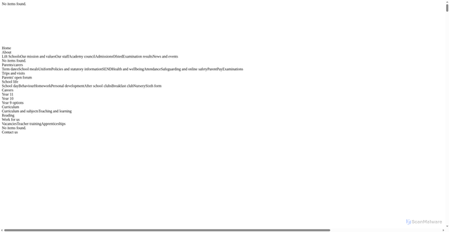 Security scan screenshot of https://www.liftclacton.org/