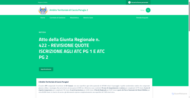 Security scan screenshot of https://www.atcperugia2.it