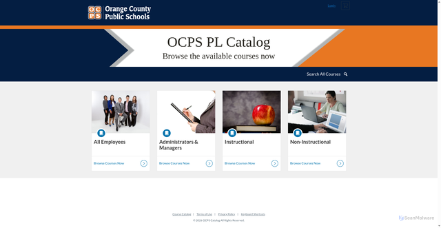 Security scan screenshot of https://ocps.catalog.instructure.com