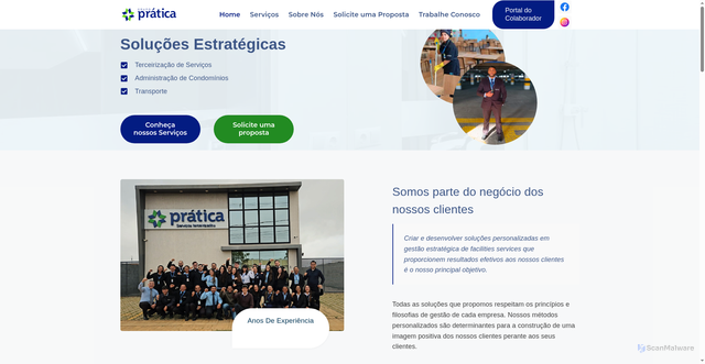 Security scan screenshot of http://praticagroup.com.br/