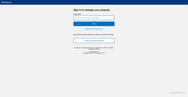 Security scan screenshot of https://booking-com-dcfd.onrender.com/