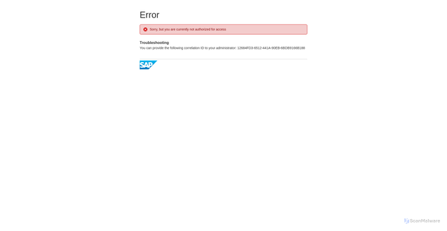 Security scan screenshot of https://o3hbf1acxr8dhwwchaebewo.authentication.us20.hana.ondemand.com
