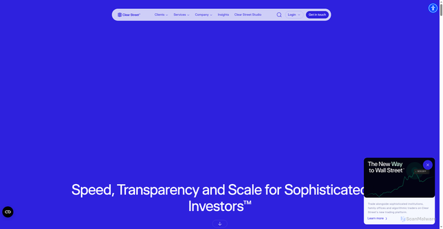 Security scan screenshot of https://clearstreet.io/