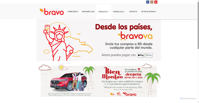Security scan screenshot of https://superbravo.com.do/