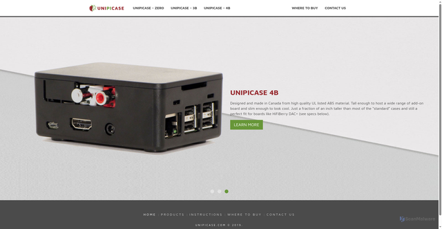 Security scan screenshot of https://unipicase.com