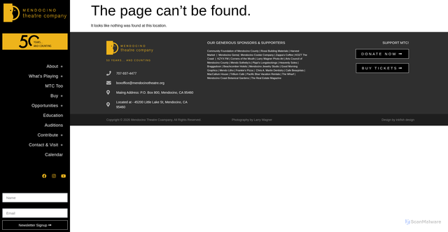 Security scan screenshot of https://www.mendocinotheatre.org/listing/torani-sugar-free-dark-chocolate-sauce-64-oz?srsltid=248443385