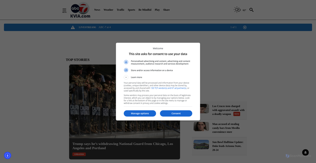 Security scan screenshot of https://kvia.com