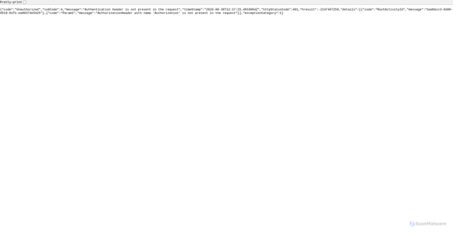 Security scan screenshot of https://onelake.dfs.fabric.microsoft.com