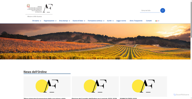 Security scan screenshot of https://ordinebolzano.conaf.it