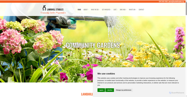 Security scan screenshot of https://www.lambhillstables.org