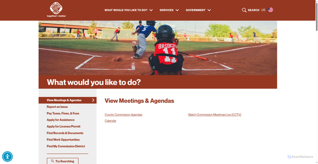 Security scan screenshot of https://www.clarkcountynv.gov/