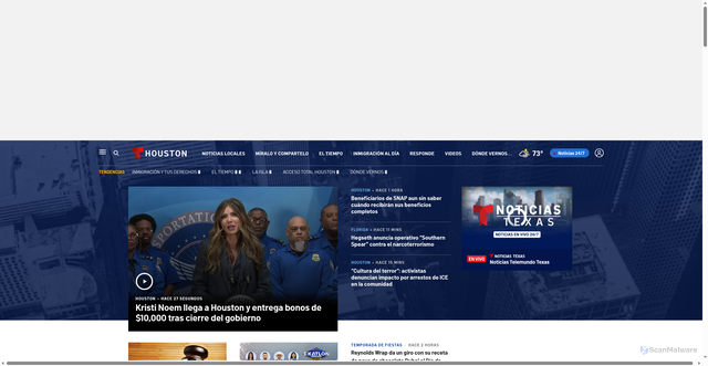 Security scan screenshot of https://www.telemundohouston.com/