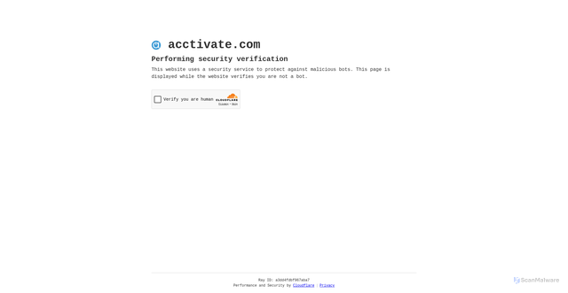 Security scan screenshot of https://acctivate.com