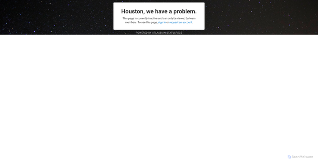 Security scan screenshot of https://1gn3rfyf1pgk.statuspage.io