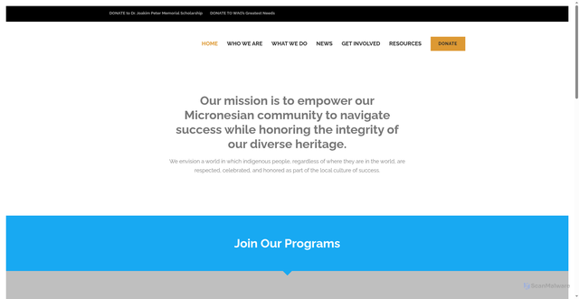 Security scan screenshot of https://www.weareoceania.org/