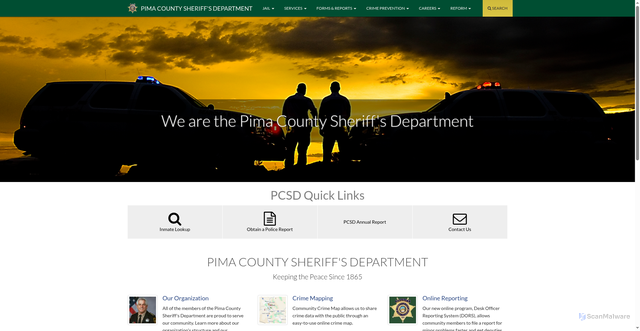 Security scan screenshot of https://pimasheriff.org/