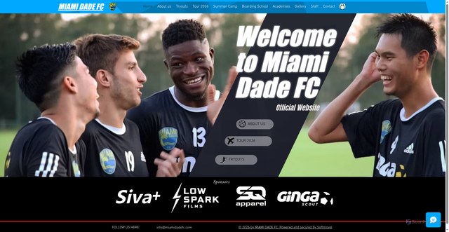 Security scan screenshot of https://www.miamidadefc.com/