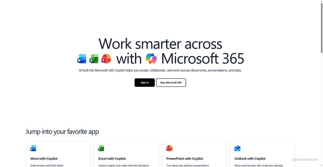 Security scan screenshot of https://usc.pods.officeapps.live.com