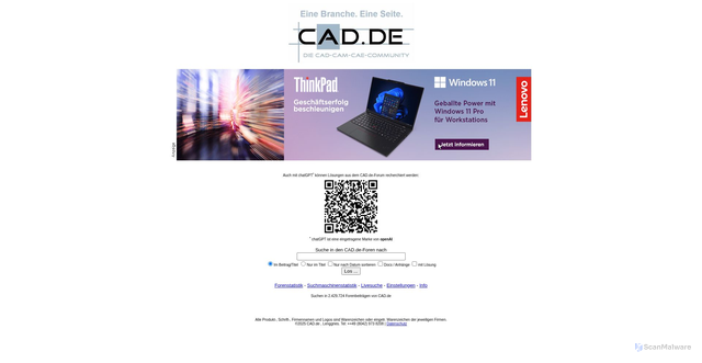 Security scan screenshot of https://ww4.cad.de
