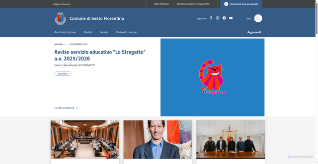 Security scan screenshot of https://www.comune.sesto-fiorentino.fi.it/