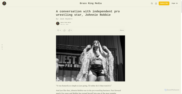 Security scan screenshot of https://brassringmedia.substack.com/p/a-conversation-with-independent-pro