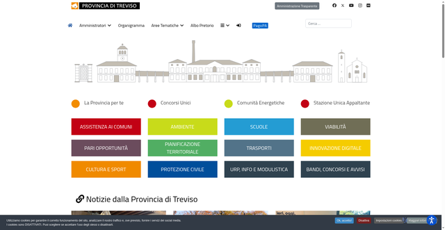 Security scan screenshot of https://www.provincia.treviso.it/it/