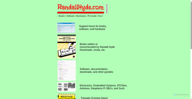 Security scan screenshot of http://www.randallhyde.com/