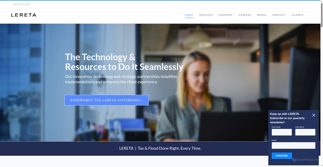 Security scan screenshot of https://lereta.com