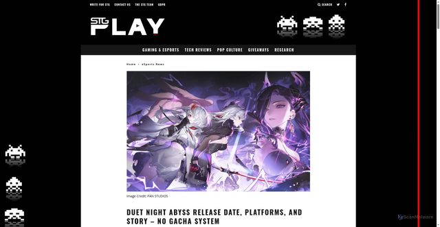 Security scan screenshot of https://www.shanethegamer.com/esports-news/duet-night-abyss-release-date-platforms-and-story/