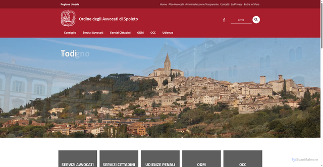 Security scan screenshot of https://www.avvocatispoleto.it