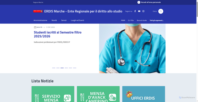 Security scan screenshot of https://erdis.it/
