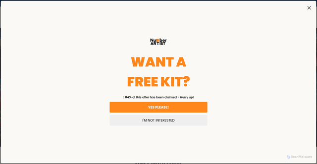 Security scan screenshot of https://numberartist.com