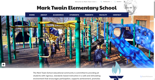 Security scan screenshot of https://www.twain.cps.edu/