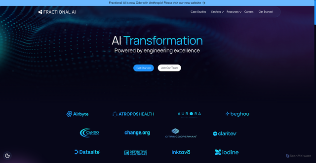 Security scan screenshot of https://www.fractional.ai/