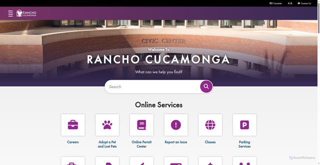 Security scan screenshot of https://www.cityofrc.us/