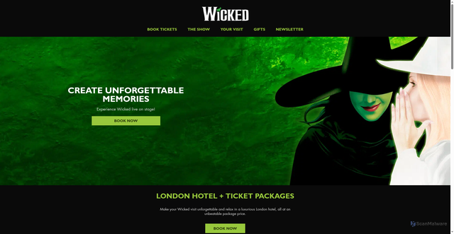Security scan screenshot of https://www.wickedthemusical.co.uk