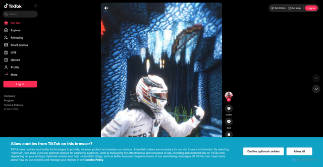 Security scan screenshot of https://tiktok.me