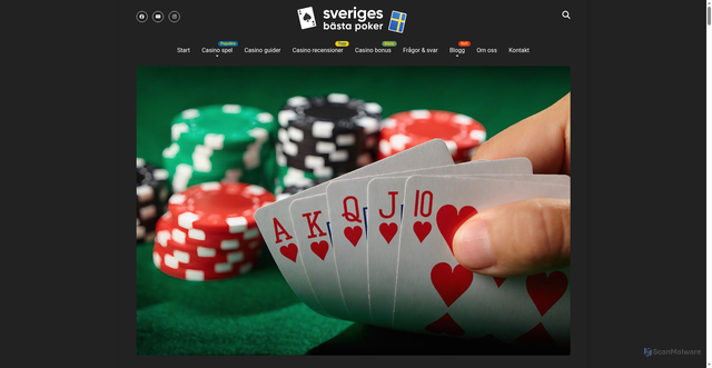 Security scan screenshot of https://sverigesbastapoker.se