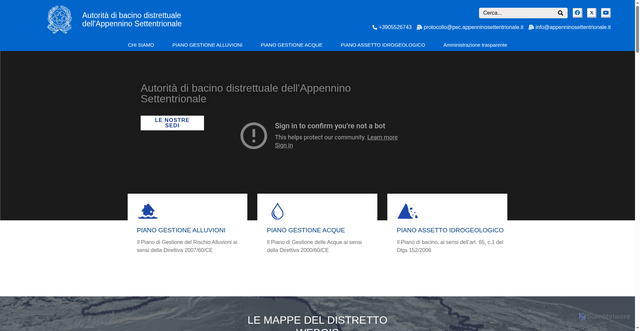 Security scan screenshot of http://www.appenninosettentrionale.it
