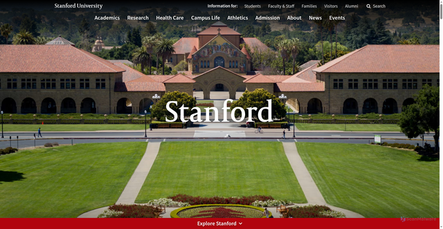 Security scan screenshot of https://web.stanford.edu
