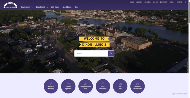 Security scan screenshot of https://dixongov.com/