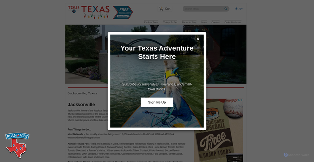 Security scan screenshot of https://www.tourtexas.com/destinations/405