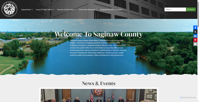 Security scan screenshot of https://saginawcountymi.gov/