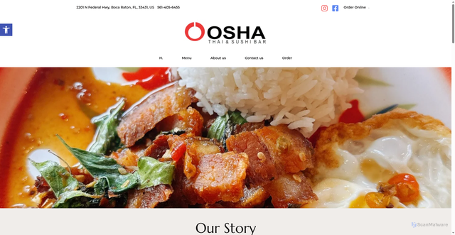 Security scan screenshot of https://oshathai.net/
