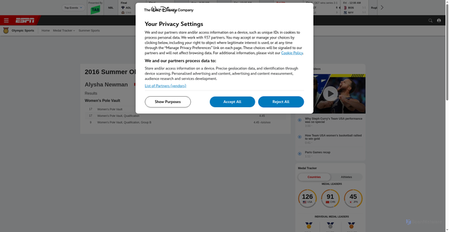 Security scan screenshot of https://www.espn.com.au/olympics/summer/2016/athletes?athlete=60141