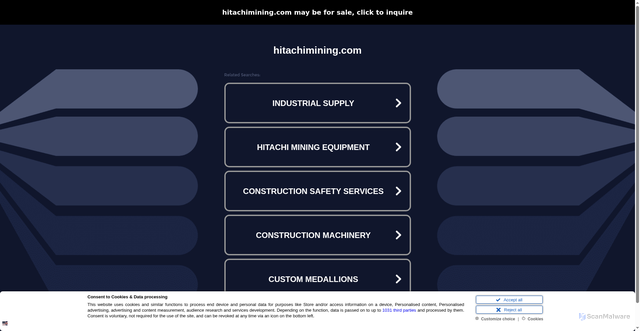 Security scan screenshot of https://hitachimining.com
