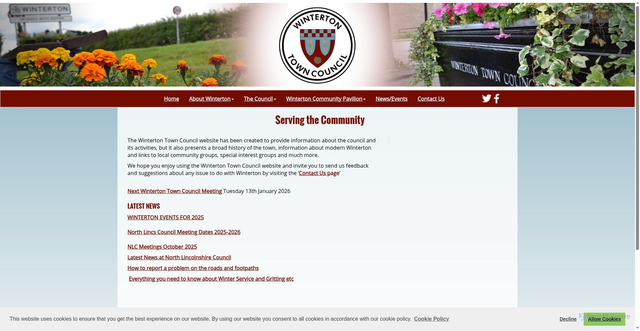 Security scan screenshot of http://www.wintertoncouncil.co.uk/