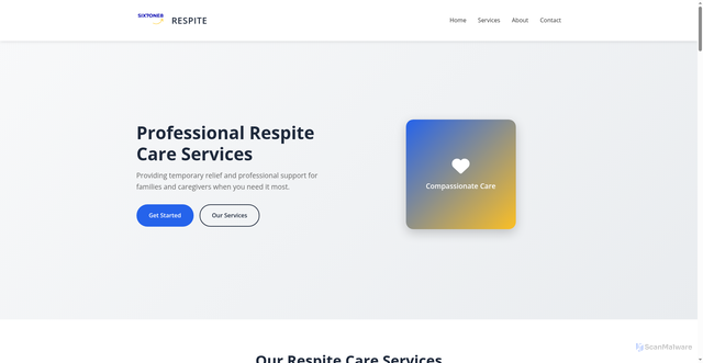 Security scan screenshot of https://six7one8respite.com/