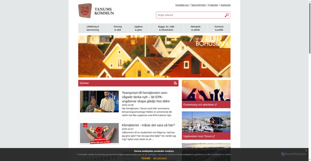 Security scan screenshot of https://www.tanum.se/