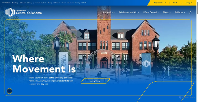 Security scan screenshot of https://sites.uco.edu